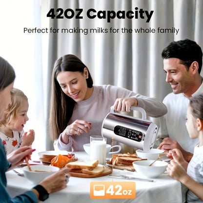 Soy Milk Maker Machine 40oz, 800W Stainless Steel Nut Milk, Soup & Juice Blender with Timer, Auto-Clean & Touch Control