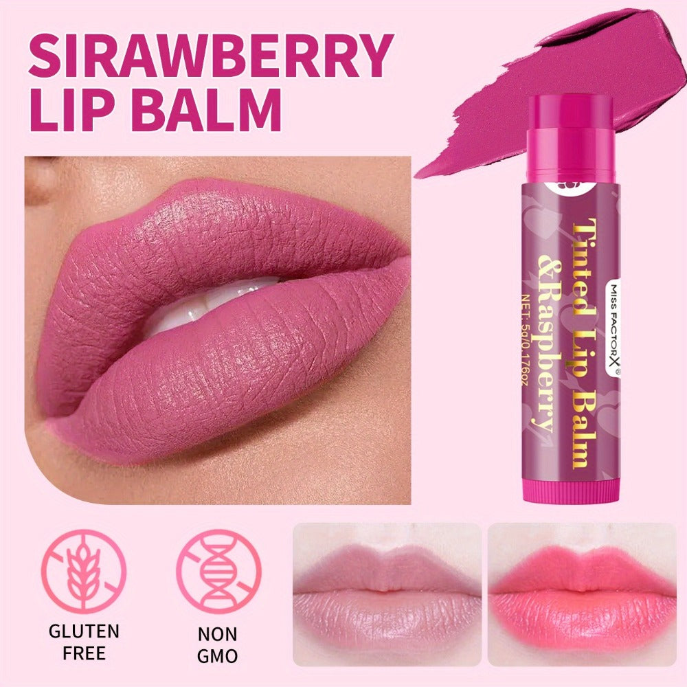 MISS FACTOR 30-Piece Tinted Lip Balm Set with Capped Tubes Organized into Six Color Groups