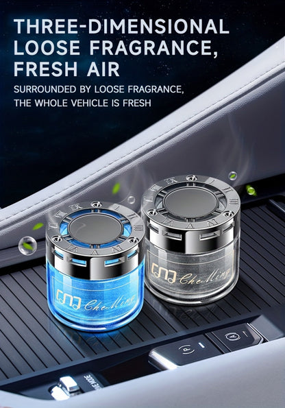 Two-Piece Solid Gel Car Air Freshener Jars with Four Cologne, Blue Bell, Rose and Osmanthus Scent Pairings