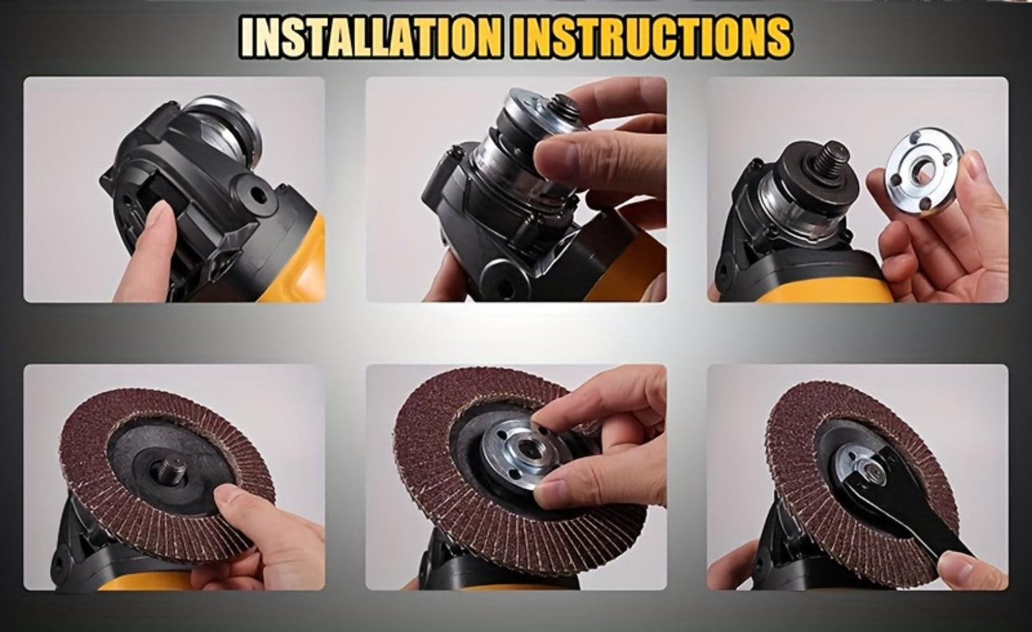 Cordless Angle Grinder - Rechargeable Polishing Machine with Lithium-Ion Battery, Fast Charger & Complete Accessories Kit