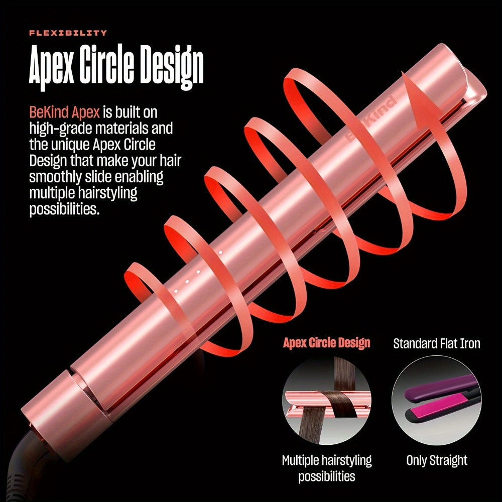 Hair Straightener Flat Iron 2-in-1 Curling Iron, 460°F Professional Ceramic Plates, 15s Fast Heating