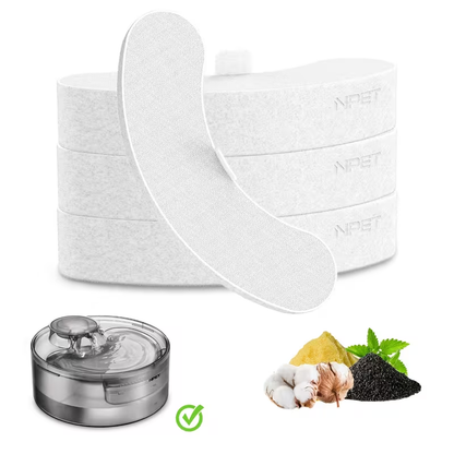 NPET DF10 Pet Water Fountain Replacement Filters – Multi-Pack Activated Carbon Filter Cartridges for Dog & Cat Water Fountain