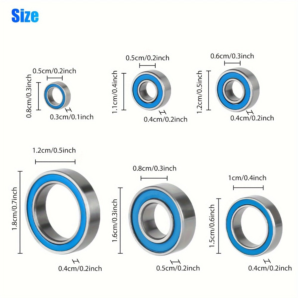 RC Ball Bearing Set 21pcs for Traxxas Slash 4x4 Stampede 4WD VXL 1/10 Scale – Alloy Steel Sealed Bearings Upgrade Kit Reduce Friction Boost