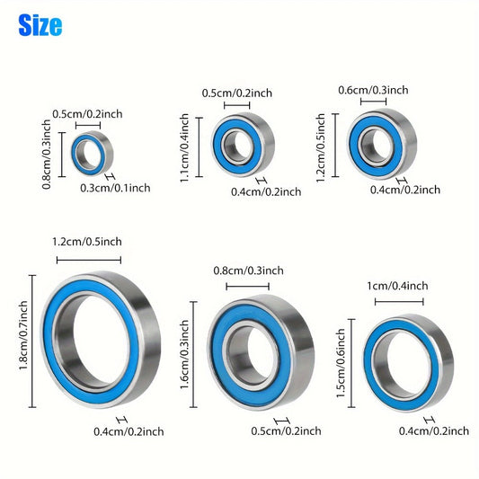 RC Ball Bearing Set 21pcs for Traxxas Slash 4x4 Stampede 4WD VXL 1/10 Scale – Alloy Steel Sealed Bearings Upgrade Kit Reduce Friction Boost