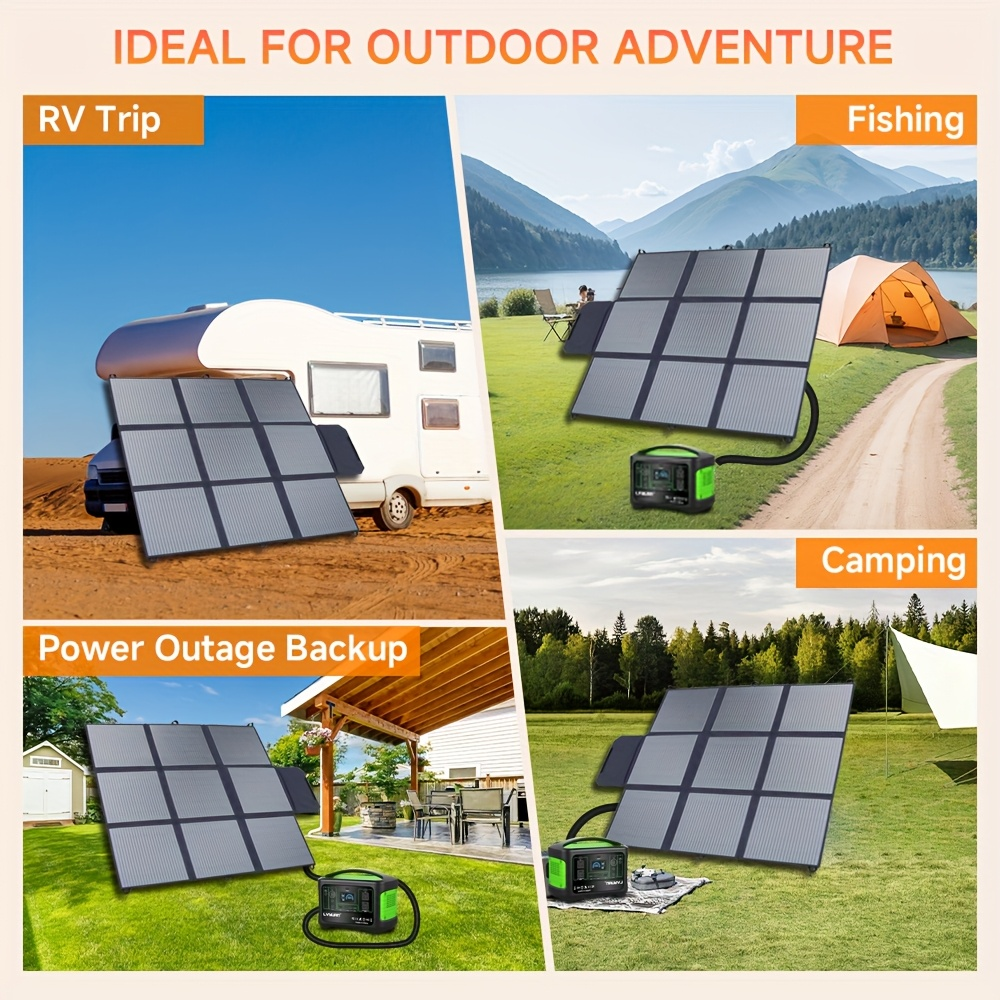 Foldable Solar Panel 120W 200W 300W 400W 22.5% High Efficiency Monocrystalline Portable Outdoor for Garden, Pathway and Patio Lighting