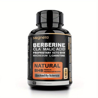 Keto BHB Weight Loss Capsules 20-in-1 with L-Carnitine CLA Berberine Malic Acid, Fat Burn Insulin & Liver Health Support