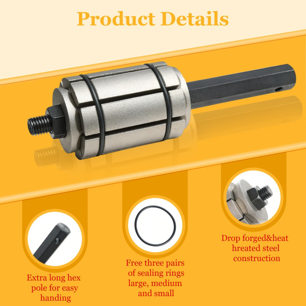 Exhaust Pipe Expander Set 3-Piece – Heavy-Duty Forged Carbon Steel Muffler & Exhaust System Repair Tool Non-Slip Grip for Car, Truck