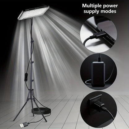 LED Work Light USB Powered 6000K Super Bright, Adjustable Height & Angle Bracket Lamp for Construction Site
