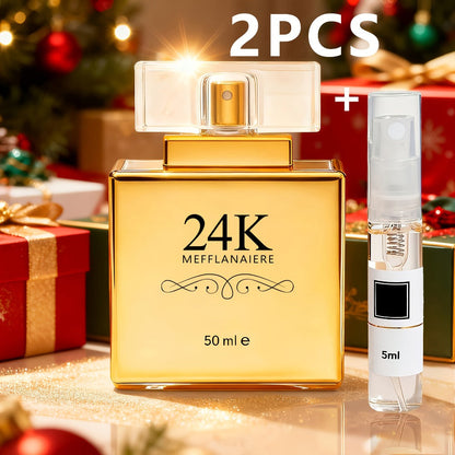 24K Gold Women's Eau de Toilette Perfume 1.69 oz Fresh Vanilla Scent - Luxurious Gold Bottle for Bath Time, Home Spa and Personal Care