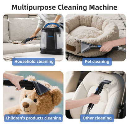 Portable Carpet Spot Cleaner 450W 12.5Kpa Upholstery Stain Remover Machine 42oz Tank 4.92ft for Entryways, Bedrooms and Living Spaces