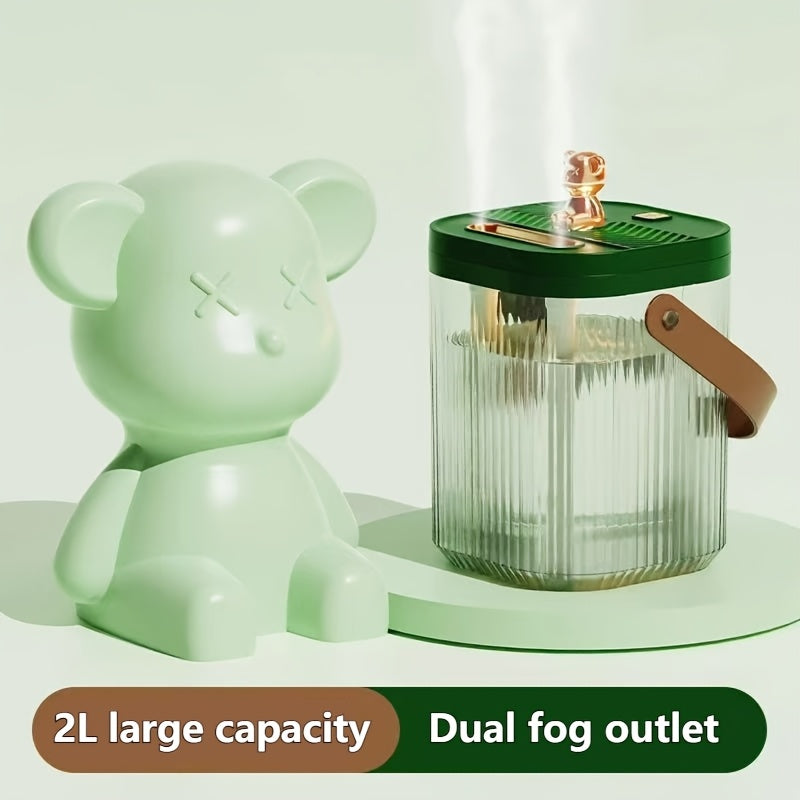 Humidifier 2L Top-Fill Dual-Mist Model with 1/2/4/8-Hour Timer, 26dB Listing and 40-Hour Runtime
