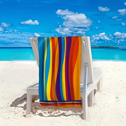 XL Bath Towel Extra Large 70x31 Inch Ultra Microfiber Shower Towel Striped Tropical Home Hotel Bathroom