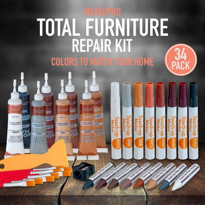 Wood Scratch Kit Furniture Touch Up Markers Scratch Stain Pens for Wood Furniture Tables for Entryways, Bedrooms and Living Spaces