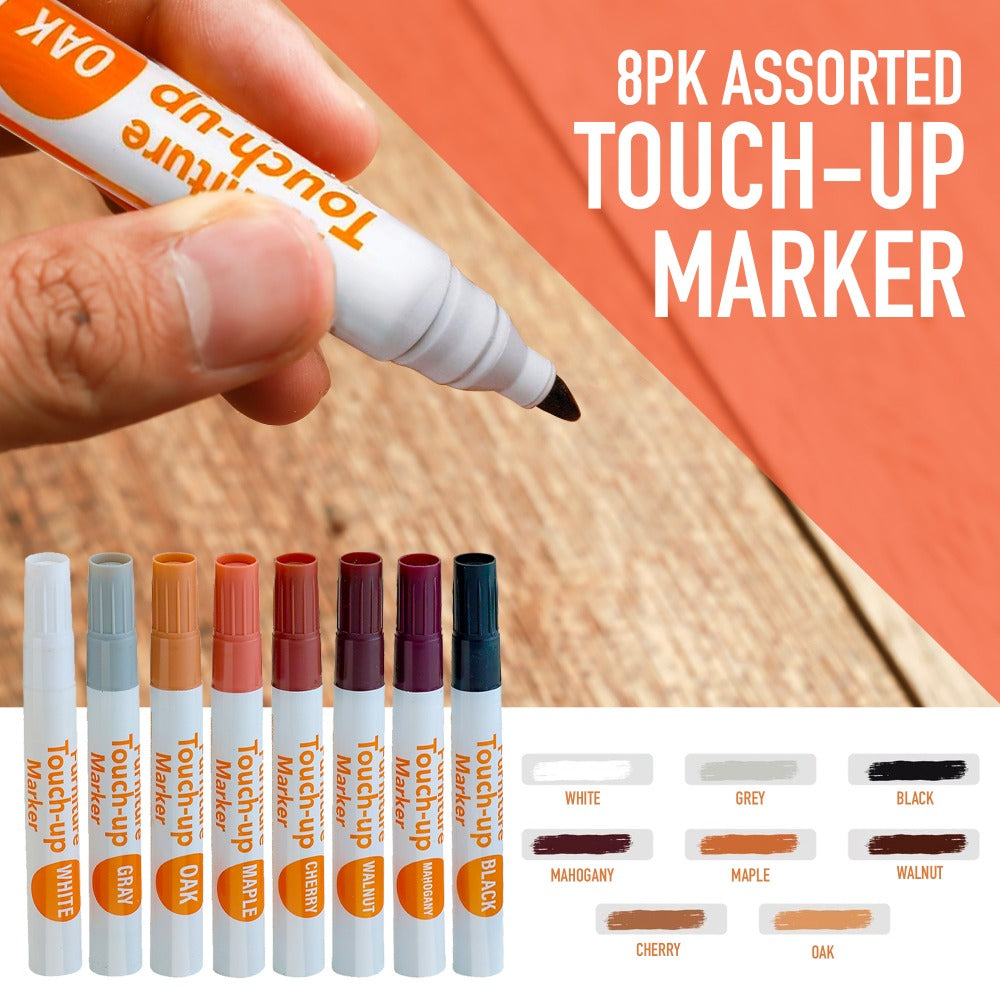 Wood Scratch Kit Furniture Touch Up Markers Scratch Stain Pens for Wood Furniture Tables for Entryways, Bedrooms and Living Spaces