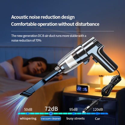 Corded Handheld Car Vacuum Cleaner with 3KPa Source Rating, 3m Power Cord, Brush and Crevice Nozzles in Five Colors