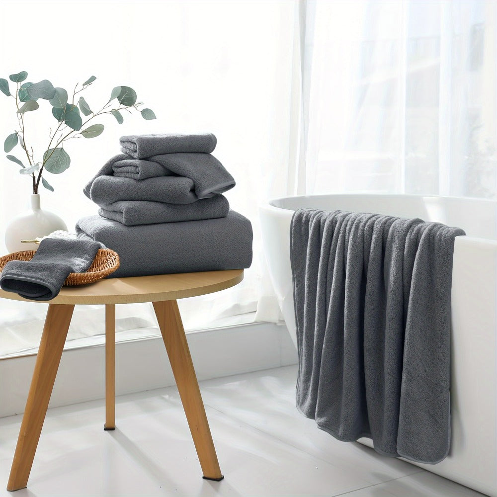 Bath Towels Set 8 Piece 750GSM Oversized 35 x 70 Inch Sheets in 15 Color Options for Home and Guest Use