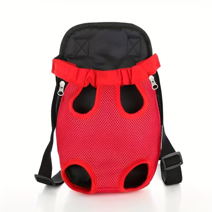 Dog Front Chest Carrier Backpack | Pet Carrying Bag for Small Dogs & Cats, Hands-Free Travel Hiking Cycling Outdoor Bag with Adjustable
