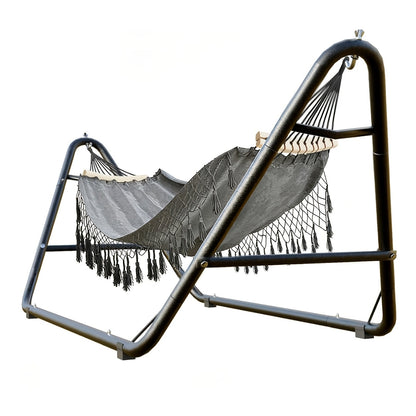 Freestanding Hammock and Stand Set with 89.37-Inch Width, Three Colors and 600 lb Load-Limit Marking