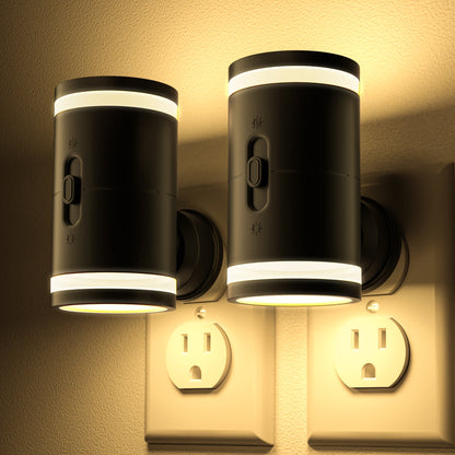 LED Night Light Plug In Dusk to Dawn Sensor, 5-120LM Adjustable Brightness, 3 Color Temperatures