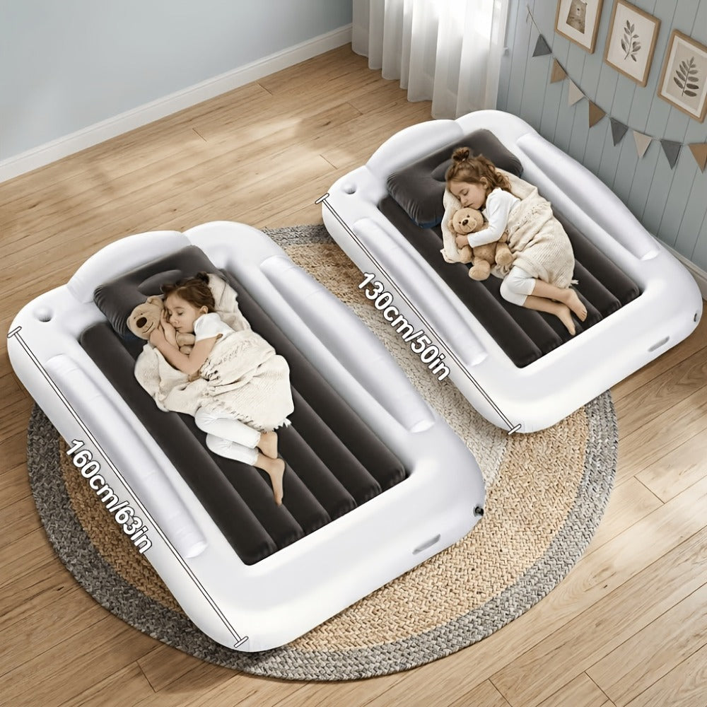 Kids Inflatable Travel Bed, Portable Children Air Mattress with Fast Inflation, Separate Mattress Design