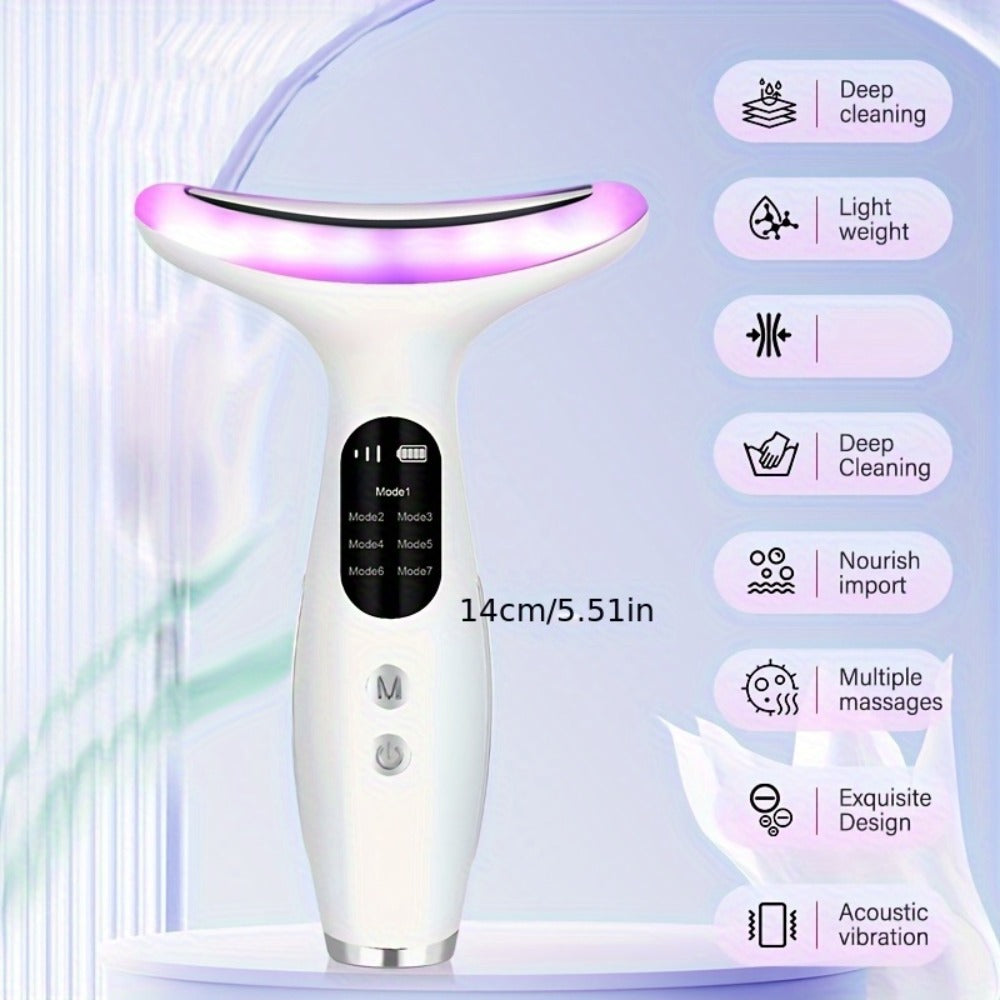 Face & Neck Massager Vibrating Rechargeable USB Device Adjustable Strength Eye Massage Beauty Tool for Women for Home or Salon Spa Use