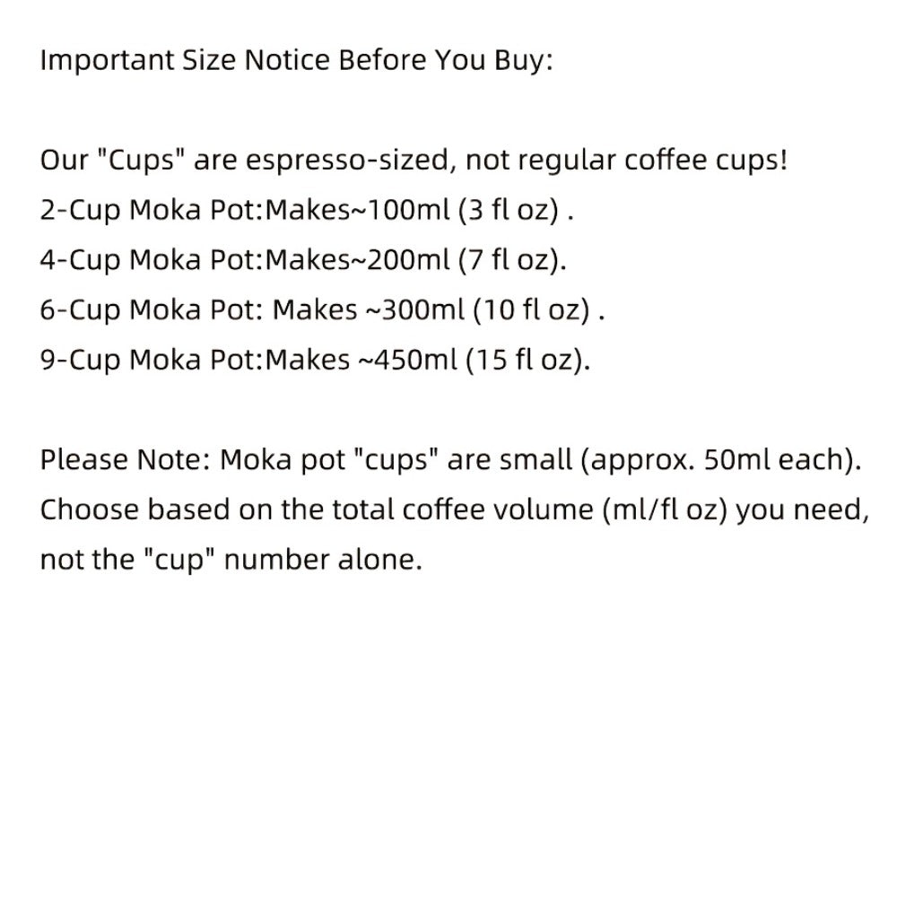 Stainless Steel Moka Pot Italian Espresso Maker – 2/4/6/9 Cup Stovetop Coffee Maker, Straight Style Moka Express for Home