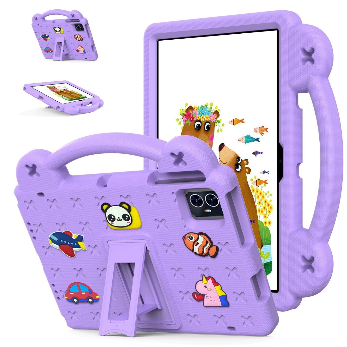 T-Mobile Revvl Tab 2 10.1-Inch Cartoon Tablet Case with Carry Handle, Folding Stand and Six Colors