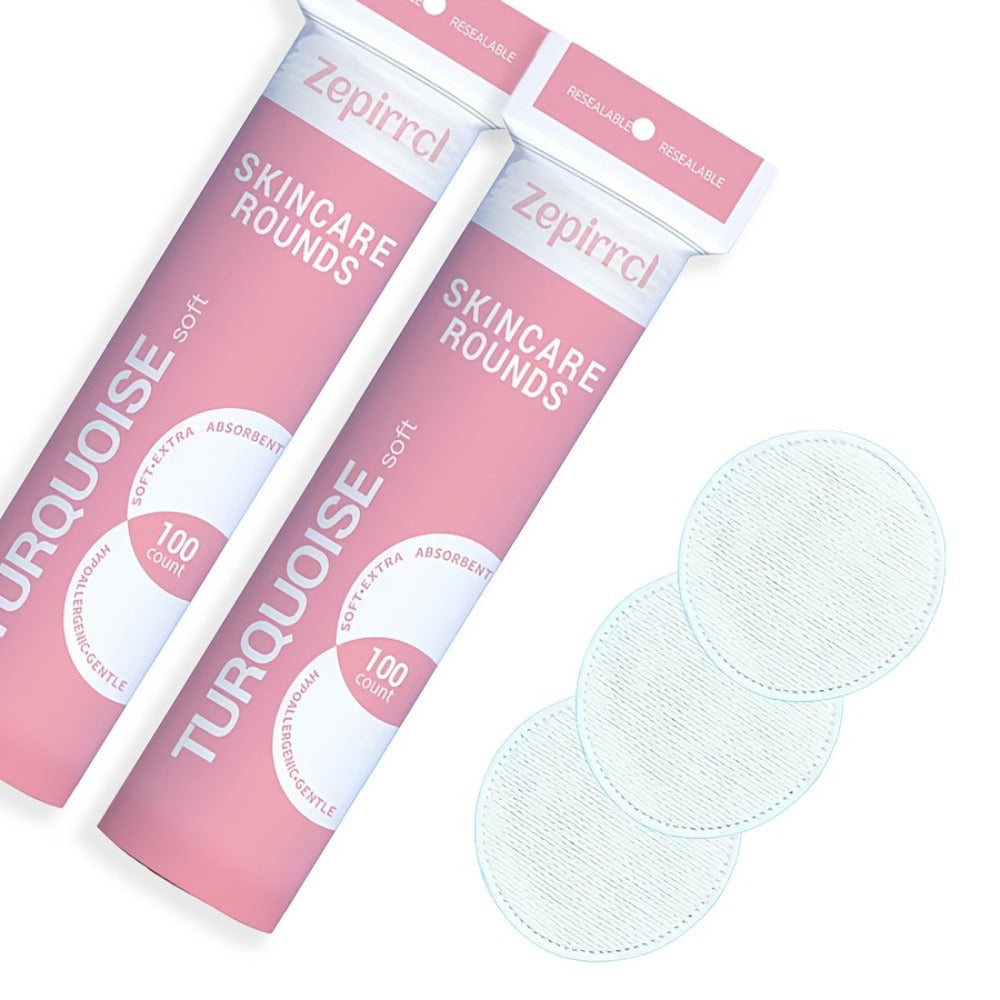 Cotton Rounds Makeup Remover Pads 600pcs – Soft Lint-Free Disposable Facial Cleansing Pads for All Skin Types, Toner Application