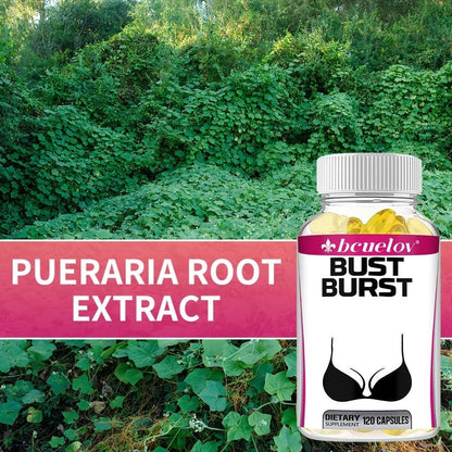 Pueraria Mirifica Breast Enhancement Capsules 120ct, Natural Phytoestrogen Formula for Women, Supports Bust Firmness