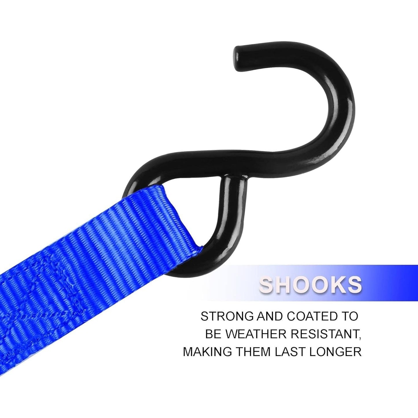 Ratchet Tie Down Straps 4-Pack 15FT 1, 500 lb Break Strength Heavy Duty with Soft Loops & Storage Bag – High-Visibility Webbing