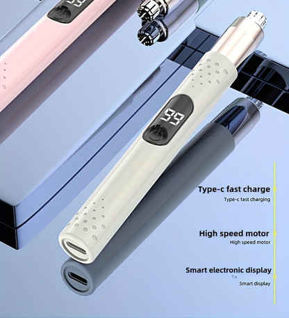 Nose Hair Trimmer Electric – USB Rechargeable Stainless Steel Unisex Trimmer for Nose, Ear & Eyebrow Hair, No-Pull Painless Cutting