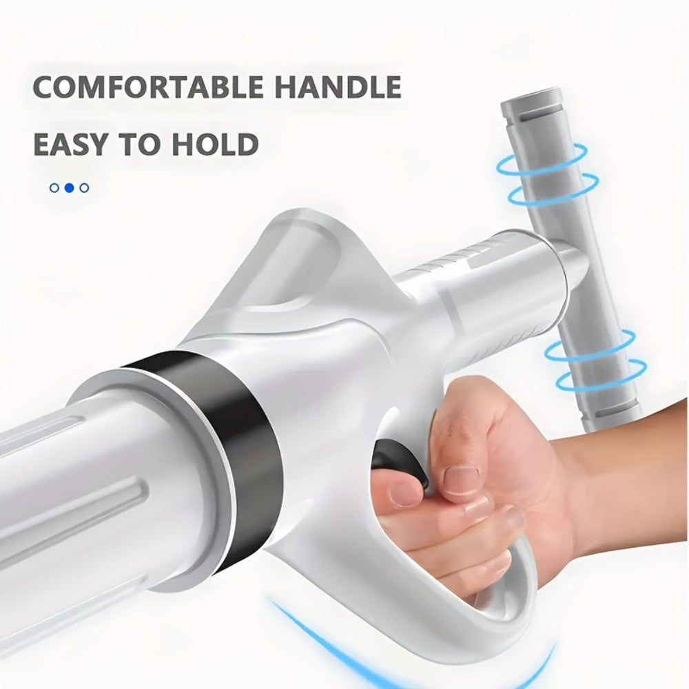 Drainage Spray Gun with Adjustable Pressure – Air Plunger Tool for Unclogging Toilets Sinks & Floor Drains