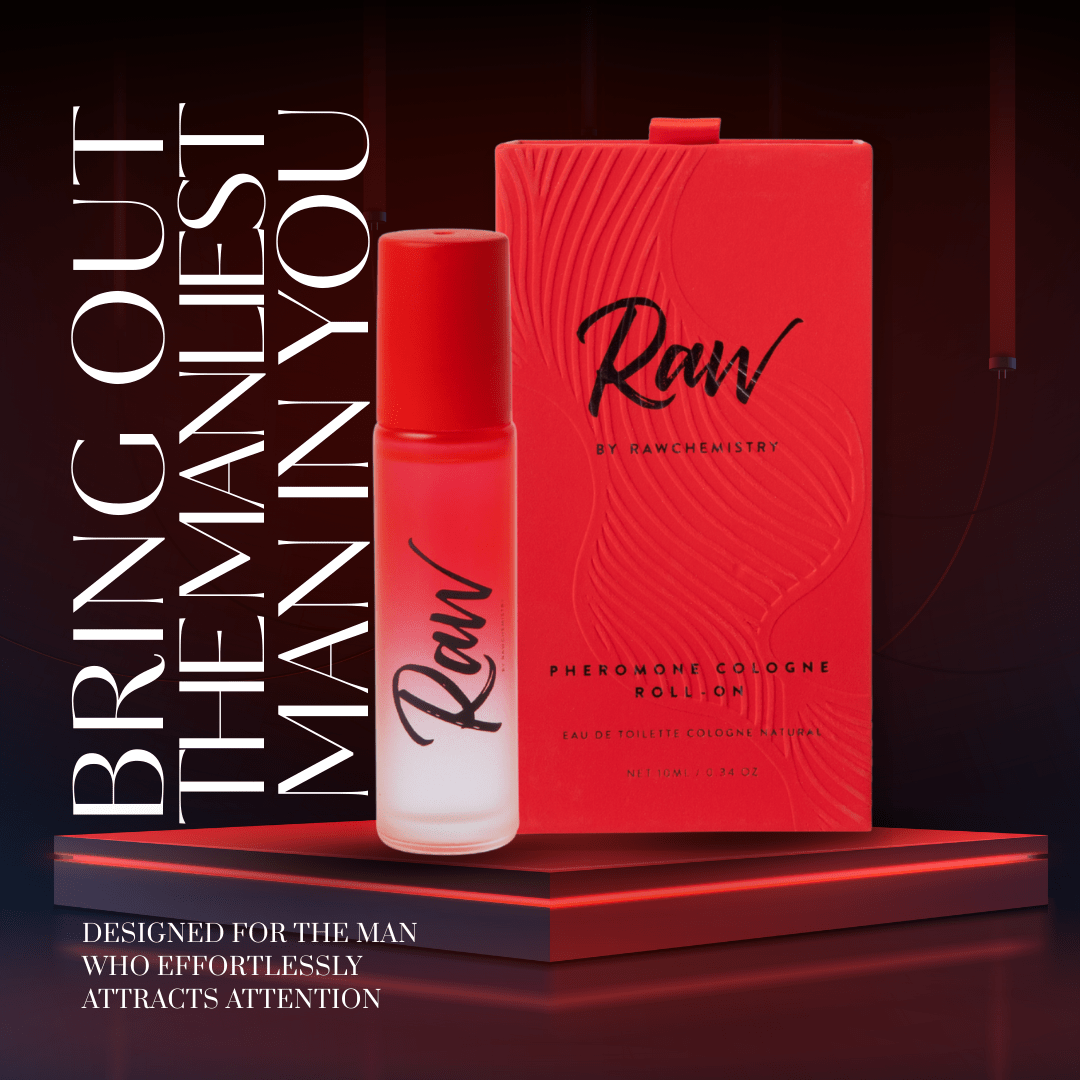 Cologne Roll-On for Men RawChemistry Raw 0.34 oz with Red Carton and Compact Oil Applicator