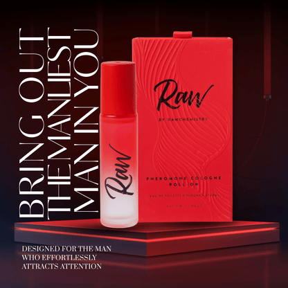 Cologne Roll-On for Men RawChemistry Raw 0.34 oz with Red Carton and Compact Oil Applicator