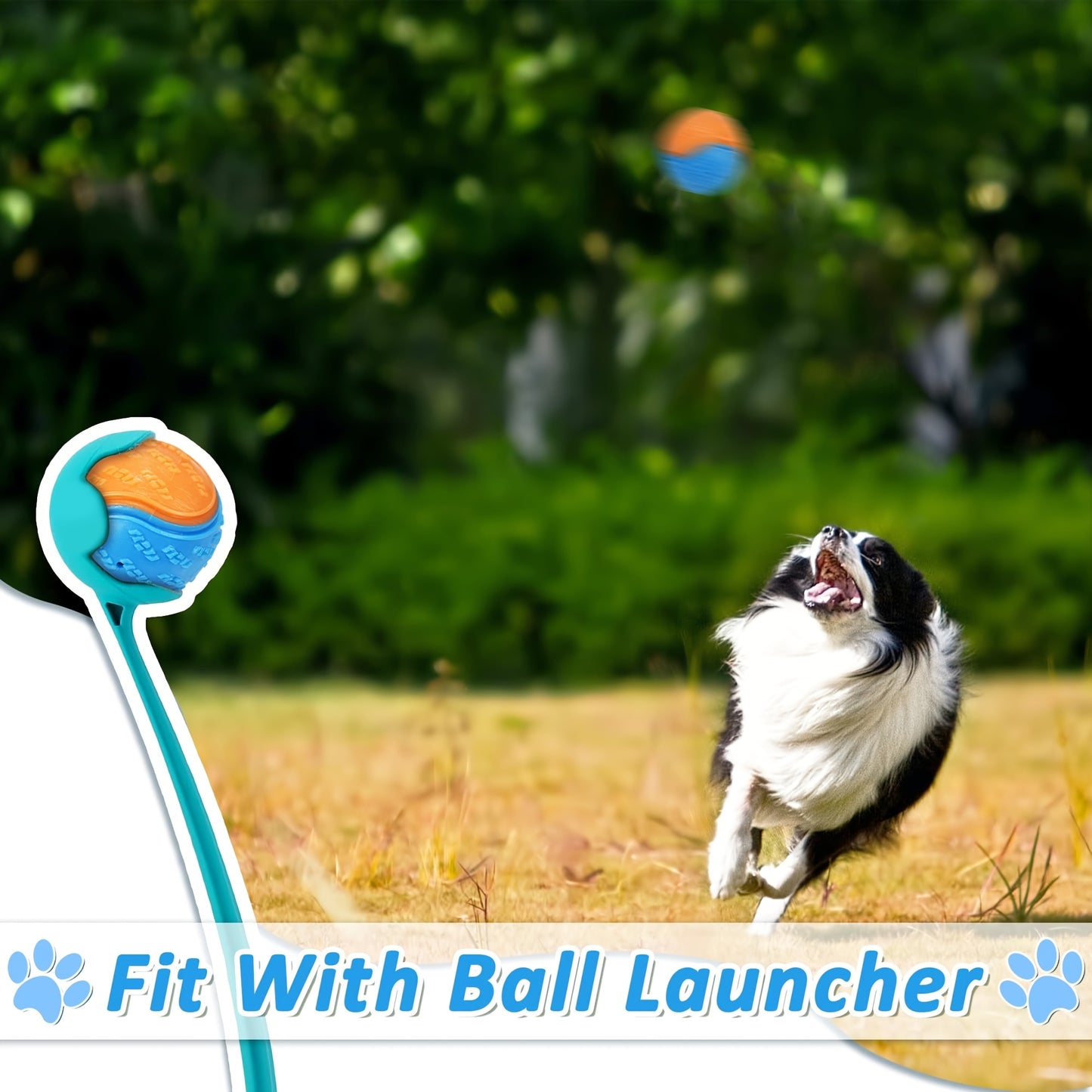 Squeaky Dog Balls High Bounce 2.5in Chew Teething Toy for Dogs – Durable Rubber Interactive Play & Training Ball Compatible with Ball