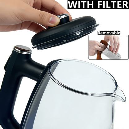 Electric Kettle 1150W Fast Heating, Removable Stainless Steel Filter, Overheat Protection & Easy to Clean