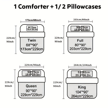 Plum Blossom Quilted Bedspread Set Machine Washable Soft Breathable Hypoallergenic Comforter with Pillowcases Twin Full Queen King Size