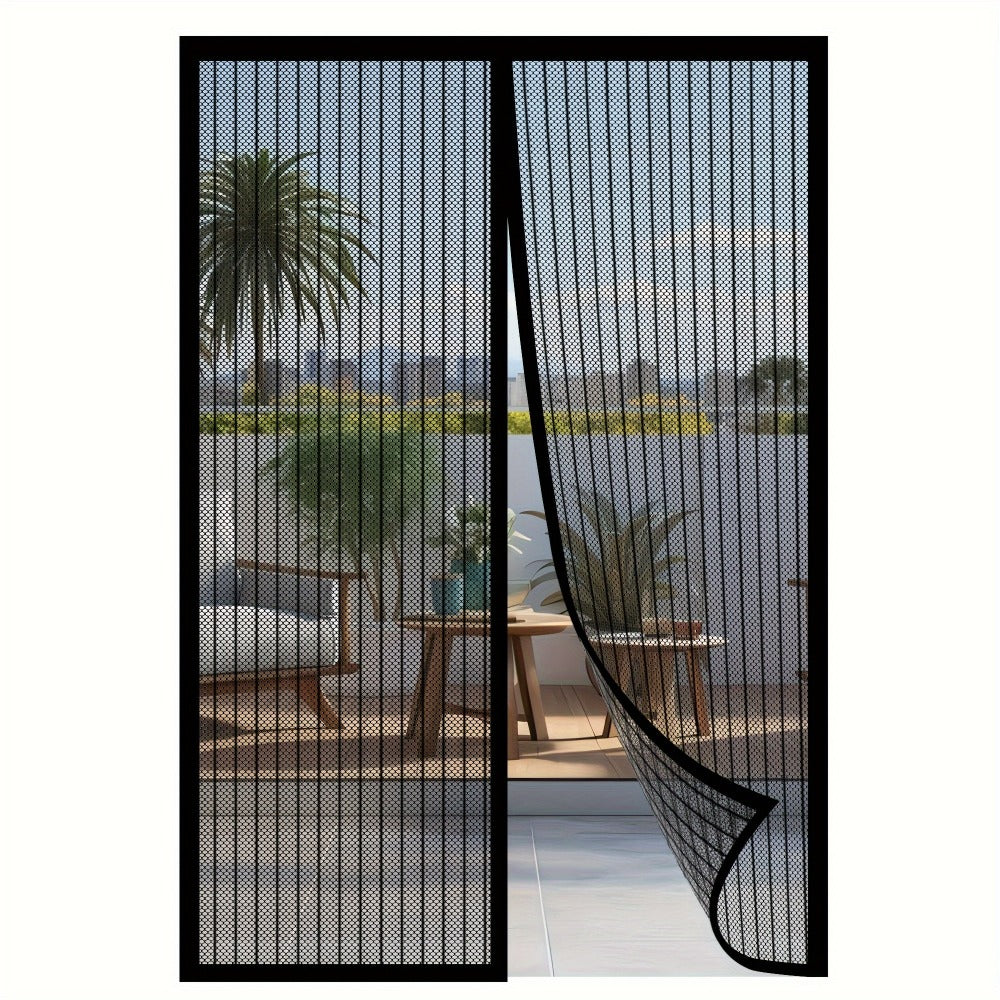 Magnetic Screen Door for Doorways – Heavy Duty Self-Sealing Mesh Door Screen with Magnetic Closure, Hands-Free, Pet & Kid Friendly
