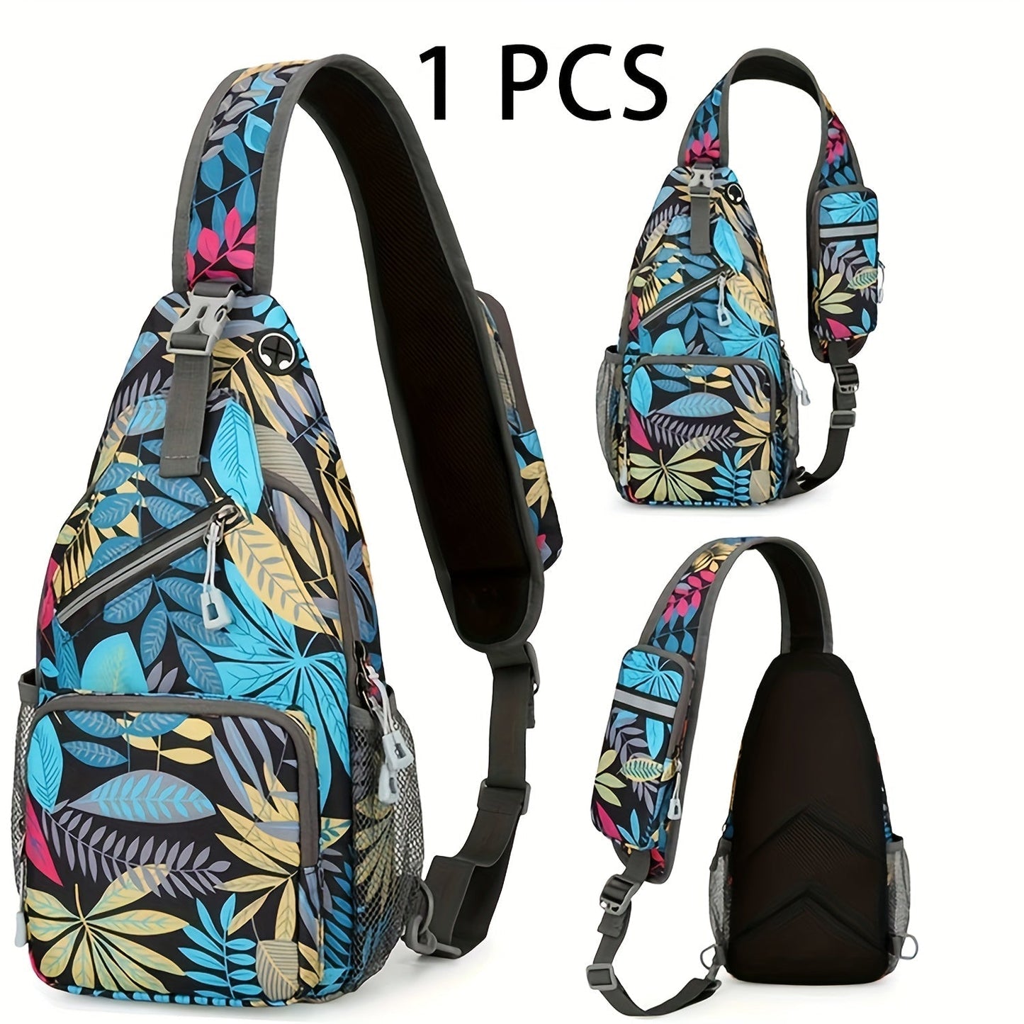 Lightweight Multi-Pocket Sling Crossbody Bag for Women and Men with Zip Compartments and 14 Color Styles