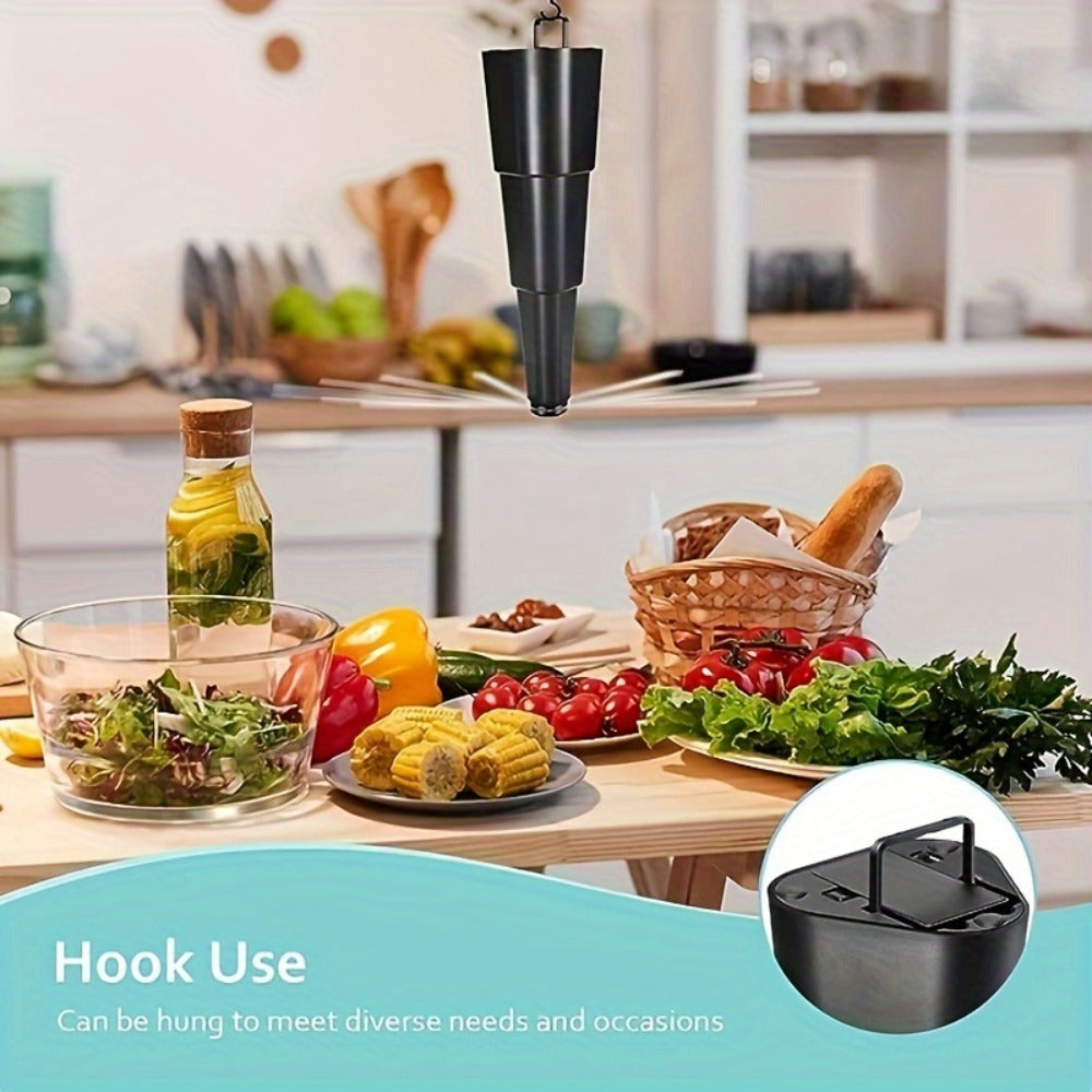 Fly Fans for Tables 6 Pack Fly Fan Holographic Blade Keep Flies Away from Food for Outdoor BBQ for Grilling, Camping and Outdoor Meals