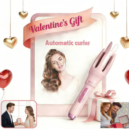 Automatic Rotating Curling Iron 4 Temperature Settings 40M Negative Ion Ceramic Barrel, for Home, Travel and Salon Hair Styling