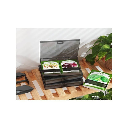 4x6 Photo Storage Box with 14 Inner Photo Keeper Cases Holds 1400 Photos Clear Plastic Photo Organizer with Lids Label Stickers BPA-Free