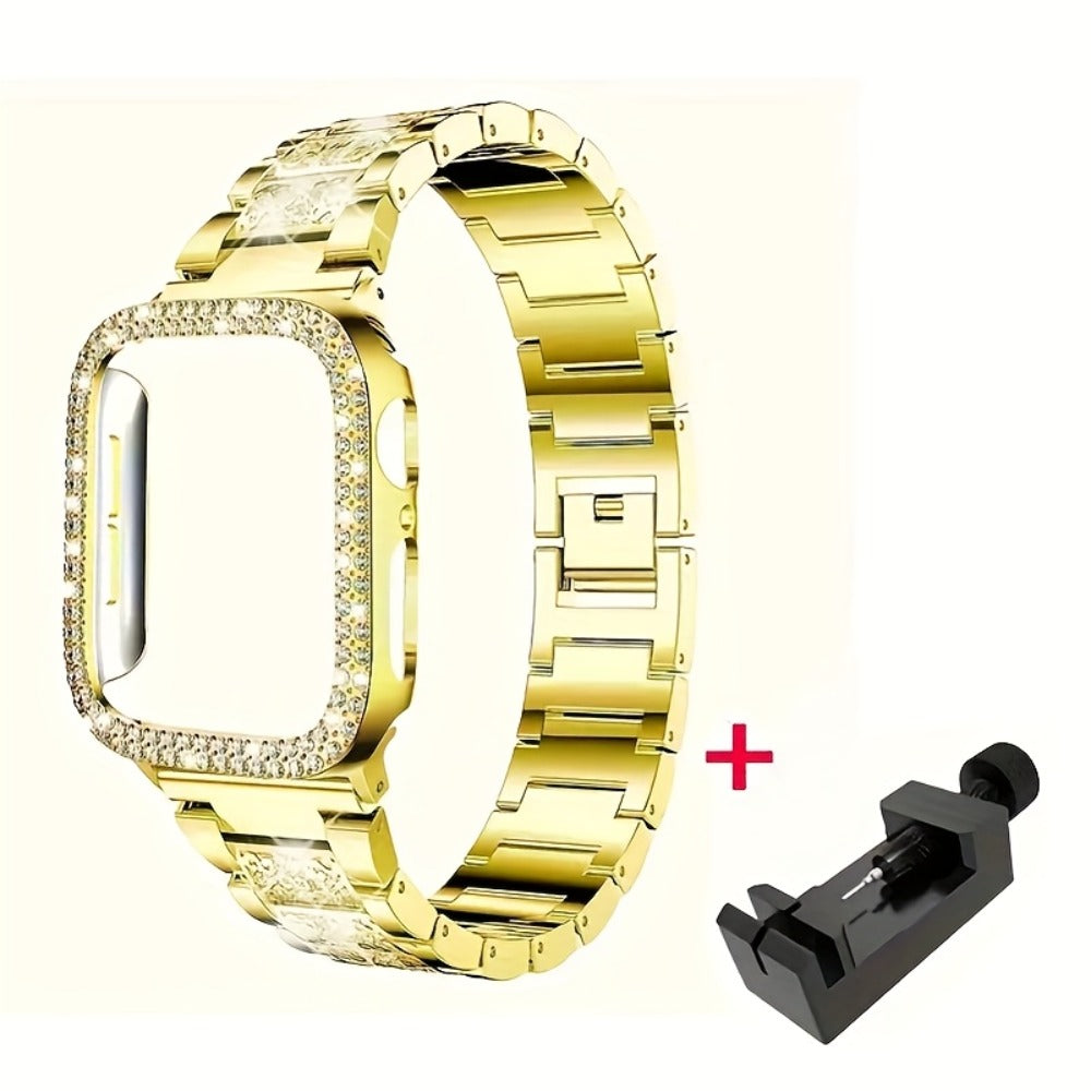 Diamond Apple Watch Case & Strap Set for an Everyday Personal Care Routine, with the Listed Configuration