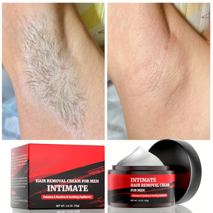 Hair Removal Cream for Men 50g Black Jar with One Two or Three Pack Options for Chest and Back Grooming
