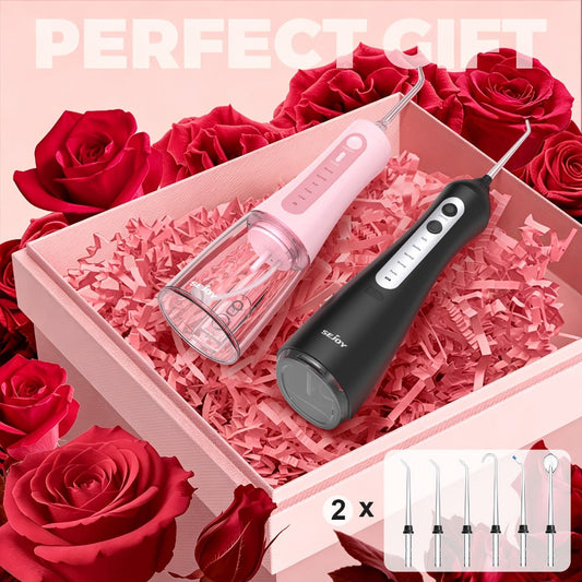 Water Flosser Electric Oral Irrigator 9 Replaceable Nozzles 350mL Tank 20-Day Battery 360° for an Everyday Personal Care Routine