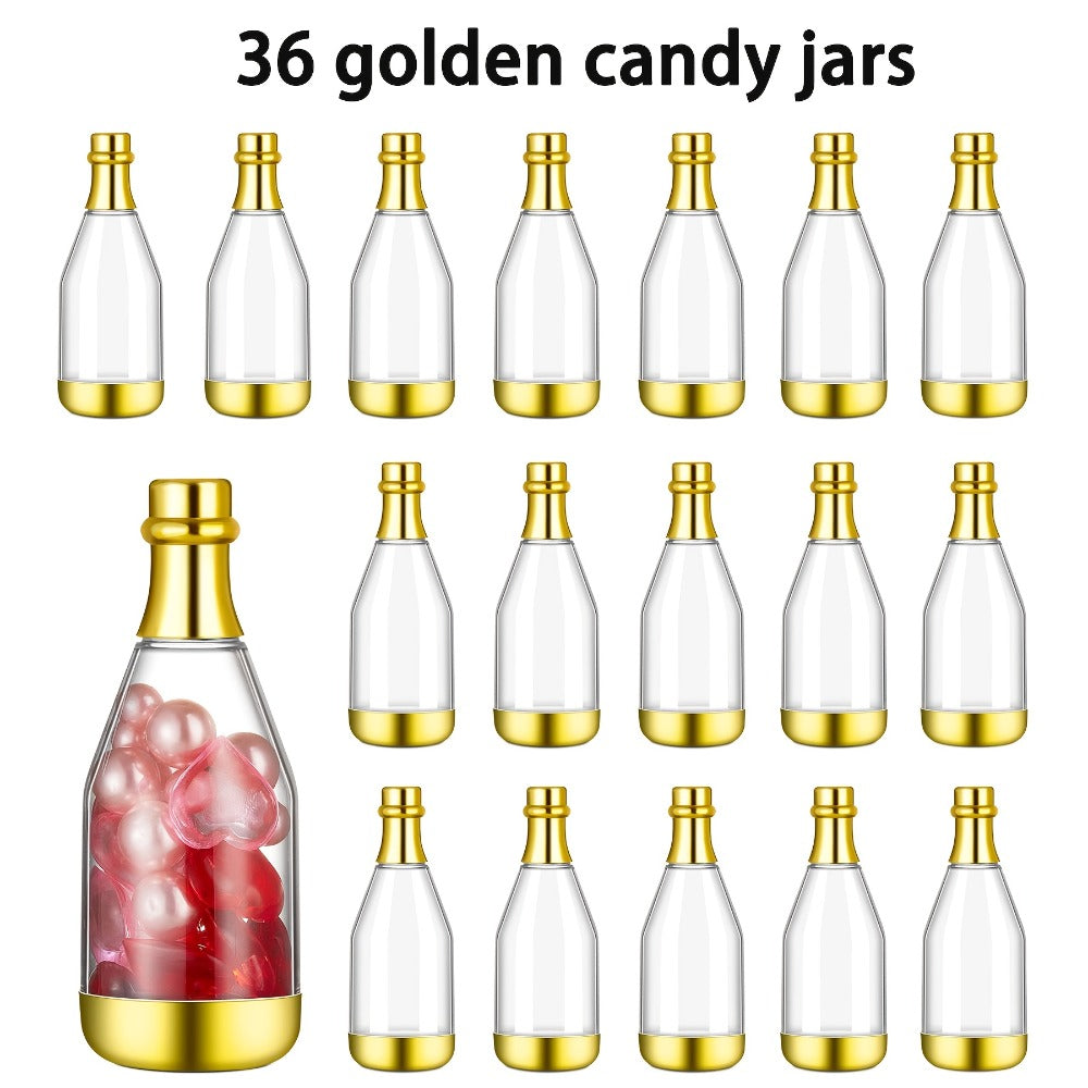 Mini Champagne Bottles Party Favors 36-Piece for Parties, Celebrations and Guest Favors, with the Listed Configuration