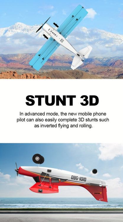 Brushless Fixed Wing RC Plane 6-Channel 6-Axis Gyro 3D Aerobatic Stunts 2 Batteries Included
