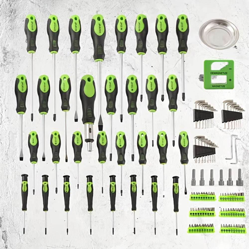 Precision Screwdriver Set Magnetic Insulated – 10/100/126/132 Piece Hex Bit Kit for Electronics Phone Auto Repair DIY with Organized Storage