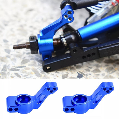 Aluminum Front Steering Caster Block Set for Traxxas Slash 2WD Stampede Rustler RC Car Upgrade Kit Replaces #3632 #3736 #3752 with Stub Axle