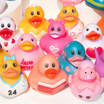 Mini Rubber Ducks Bulk Set, 2" Floating Bath Toy Variety for Kids, Cute Assorted Ducks for Bath Time